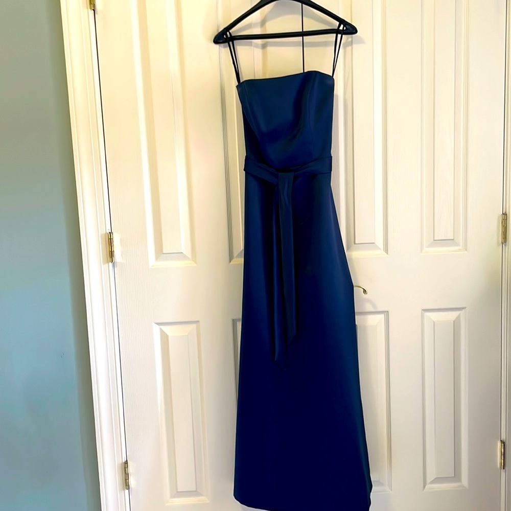 Alfred Sung Navy Blue Strapless Prom/ Formal Dress
